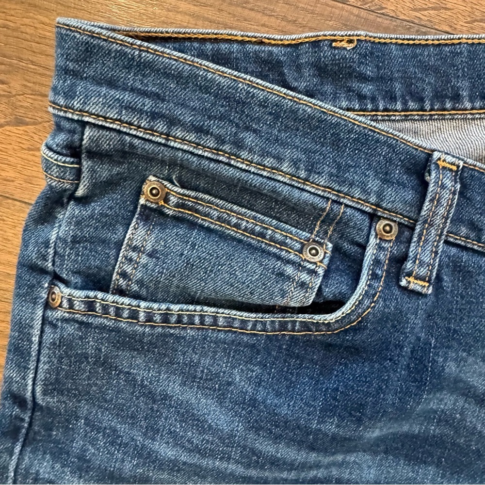 Wrangler Men's Blue Denim Jeans Straight Regular Fit Cotton Button Zip 38X34 - Picture 4 of 10